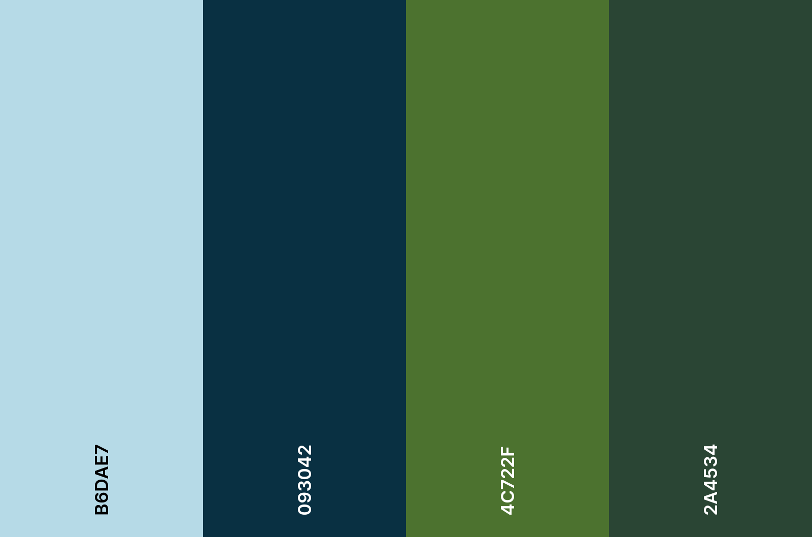 color palette and HSB codes
